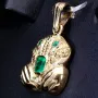 Außergewöhnlicher Precolombino Gold-Anhänger mit dem Motiv "Rana" aus der Tairona-Kultur aus hochwertigem 750 / 18K Gelbgold