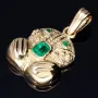 Außergewöhnlicher Precolombino Gold-Anhänger mit dem Motiv "Rana" aus der Tairona-Kultur aus hochwertigem 750 / 18K Gelbgold