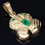 Außergewöhnlicher Precolombino Gold-Anhänger mit dem Motiv "Rana" aus der Tairona-Kultur aus hochwertigem 750 / 18K Gelbgold