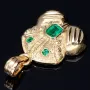 Außergewöhnlicher Precolombino Gold-Anhänger mit dem Motiv "Rana" aus der Tairona-Kultur aus hochwertigem 750 / 18K Gelbgold