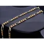 Massive Figaro-Goldkette in 18K / 750 Bicolor Gold Weiß- und Gelbgold in exklusivem Design (ca. 32,1 Gramm, ca. 70cm)