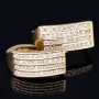 Glänzende Ohrringe mit Zirkoniasteinen und englischem Verschluss aus massivem 585er 14K Gold