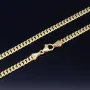 Kurze, massive Halskette aus edlem 14K, 585er Gelbgold für Damen und Kinder (in ca. 47 cm Länge und 4 mm Breite, ca. 22,3g)