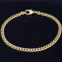 Massives Panzerarmband in edlem 585 14k Gold in 4mm Stärke, ca. 20cm Länge, (ca. 10,7g)