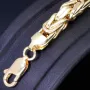 Königsarmband aus edlem 585er 14k Gelbgold, ca. 5,5mm breit, 22cm lang