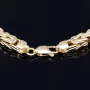 Königsarmband aus edlem 585er 14k Gelbgold, ca. 5,5mm breit, 22cm lang
