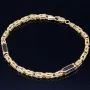 Bling - Königsarmband mit schwarzen, glitzernden Zirkoniasteinen aus 585er Gelbgold (14K) in ca. 21 cm Länge