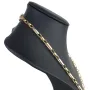 Exquisite und hochwertig produzierte Ankerkette aus glänzendem Bicolor 585 / 14K Gelb- und Weißgold für Herren und Damen (ca. 57 cm Länge)