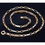 Exquisite und hochwertig produzierte Ankerkette aus glänzendem Bicolor 585 / 14K Gelb- und Weißgold für Herren und Damen (ca. 57 cm Länge)
