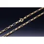 Exquisite und hochwertig produzierte Ankerkette aus glänzendem Bicolor 585 / 14K Gelb- und Weißgold für Herren und Damen (ca. 57 cm Länge)