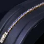 Edles Tennisarmband mit dunkelblauen Zirkonia aus hochwertigem 585 14K Gold in (ca. 17 cm Länge)