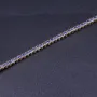 Tennisarmband mit funkelnden, dunkelblauen Zirkonia aus edlem 585 14K Gelbgold in (ca. 18,5 cm Länge)