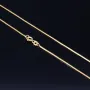 Edle Schlangenkette für Damen aus glänzendem 585er (14k) Gold in ca. 50cm, 1mm