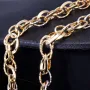 Modische Halskette (Collier) aus hochwertigem 14K 585 Weiß- und Gelbgold (Bicolor) ca. 50cm