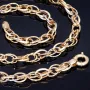 Modische Halskette (Collier) aus hochwertigem 14K 585 Weiß- und Gelbgold (Bicolor) ca. 50cm