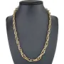 Modische Halskette (Collier) aus hochwertigem 14K 585 Weiß- und Gelbgold (Bicolor) ca. 50cm