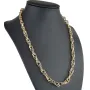 Modische Halskette (Collier) aus hochwertigem 14K 585 Weiß- und Gelbgold (Bicolor) ca. 50cm