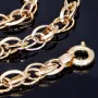 Modische Halskette (Collier) aus hochwertigem 14K 585 Weiß- und Gelbgold (Bicolor) ca. 50cm