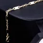Mix aus Steigbügel- und Plattenarmband aus 585er (14k) Gelbgold, 20cm lang, 4mm breit (Plättchen-, Steigbügelarmband)