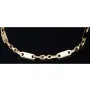 Mix aus Steigbügel- und Plattenarmband aus 585er (14k) Gelbgold, 20cm lang, 4mm breit (Plättchen-, Steigbügelarmband)
