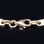Steigbügel- und Plattenarmband aus edlem 585er (14k) Gelbgold, 23cm lang, 4mm breit (Plättchen-, Steigbügelarmband)
