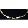 Steigbügel- und Plattenarmband aus edlem 585er (14k) Gelbgold, 23cm lang, 4mm breit (Plättchen-, Steigbügelarmband)