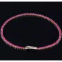 Tennisarmband mit leuchtenden, rosa-rot, pinken Zirkoniasteinen aus hochwertigem 585 14K Gold in (ca. 19 cm Länge)