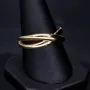 Damenring in 585 / 14K Gold in modernem Design in Ringgröße ca. 58-59