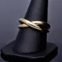 Damenring in 585 / 14K Gold in modernem Design in Ringgröße ca. 58-59