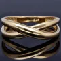 Damenring in 585 / 14K Gold in modernem Design in Ringgröße ca. 58-59