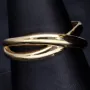Damenring in 585 / 14K Gold in modernem Design in Ringgröße ca. 58-59