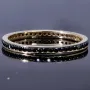 Zirkoniaring 585 14 Karat - Ring in Gelbgold mit funkelnden schwarzen Zirkonia bestückt Ringgröße ca. 51