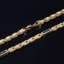 Königskette mit schwarzem Zirkoniabesatz aus 585er Gelbgold (14k)- 60cm lang, 3,3 mm breit
