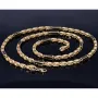 Königskette mit schwarzem Zirkoniabesatz aus 585er Gelbgold (14k)- 60cm lang, 3,3 mm breit