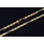 Königskette mit schwarzem Zirkoniabesatz aus 585er Gelbgold (14k)- 60cm lang, 3,3 mm breit