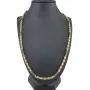 Königskette mit schwarzem Zirkoniabesatz aus 585er Gelbgold (14k)- 60cm lang, 3,3 mm breit