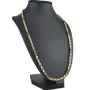 Königskette mit schwarzem Zirkoniabesatz aus 585er Gelbgold (14k)- 60cm lang, 3,3 mm breit
