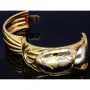 Wempe Markenschmuck: Aufwendig produzierter und massiver Armreif für Damen in exklusivem Design mit "Globus und Segelschiff-Motiv" aus Bicolor Gold 18K / 750 Gelbgold und Weißgold (Maße Innen: 5,7cm * 5,3cm)