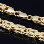 Exquisite XL-Königskette aus funkelndem 585er Gold (14 K) (ca. 33,6g, 60cm, 5mm)