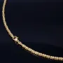 Erstklassige Königskette aus massivem 14K Gold (585) in 65 cm Länge; ca. 2,5mm breit - Made in Germany mit FBM Stempel