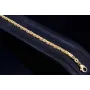 Massives Königsarmband aus hochglanzpoliertem Gold (585er 14k Gold), ca. 2,5 mm Breite, ca. 21cm lang - Made in Germany mit FBM Stempel
