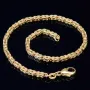 Massives Königsarmband aus hochglanzpoliertem Gold (585er 14k Gold), ca. 2,5 mm Breite, ca. 21cm lang - Made in Germany mit FBM Stempel