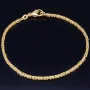 Feines, massives Königsarmband aus hochglanzpoliertem Gold (585er 14k Gold), ca. 1,8 mm Breite, ca. 18,5cm lang - Made in Germany mit FBM Stempel