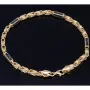 Edles Königsarmband mit schwarzen, glitzernden Zirkoniasteinen aus 585er Gelbgold (14K) in ca. 21,5 cm Länge, 3,5mm