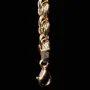 Edles Königsarmband mit schwarzen, glitzernden Zirkoniasteinen aus 585er Gelbgold (14K) in ca. 21,5 cm Länge, 3,5mm