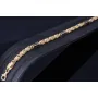Edles Königsarmband mit schwarzen, glitzernden Zirkoniasteinen aus 585er Gelbgold (14K) in ca. 21,5 cm Länge, 3,5mm
