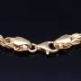 Edles Königsarmband mit schwarzen, glitzernden Zirkoniasteinen aus 585er Gelbgold (14K) in ca. 21,5 cm Länge, 3,5mm