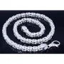 MEGA Breite, massive, diamantierte Königskette aus hochwertigem 925 Sterling-Silber (ca. 65cm Länge, 8mm Breite)