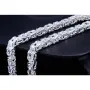 MEGA Breite, massive, diamantierte Königskette aus hochwertigem 925 Sterling-Silber (ca. 65cm Länge, 8mm Breite)