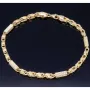 Bling - Königsarmband mit glitzernden Zirkonia Steinen aus 585er Gelbgold (14 Karat) in 21,5 cm Länge